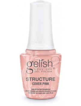 Gelish Structure Gel (Cover Pink) – Тепло-розовый структурный гель с кисточкой (тепло-розовый). 15ml
