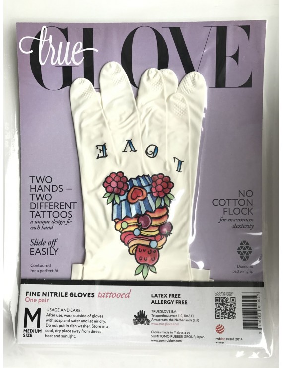 TrueGlove "S" Размер, Белые полу-плотные перчатки из Нитрила